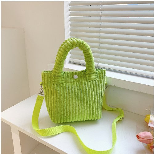 Beautiful Stylish Niche Corduroy Plush Cute Shoulder Bags