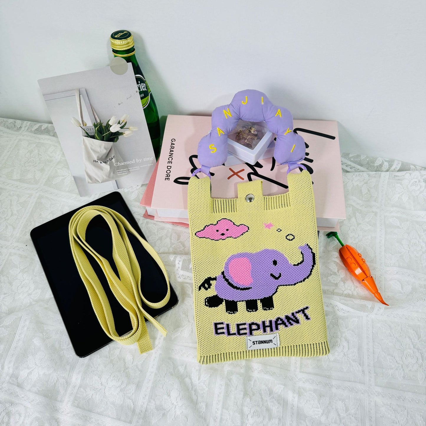 Creative Cute Cartoon Cat Knitted Mini Crossbody Bags