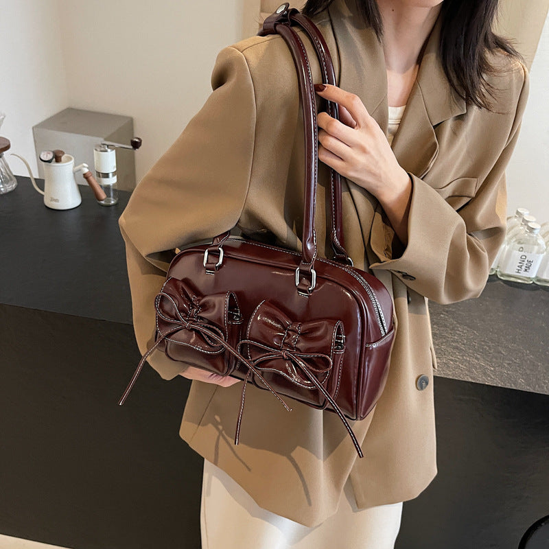 Bow Underarm Female Winter Hand Holding Bags