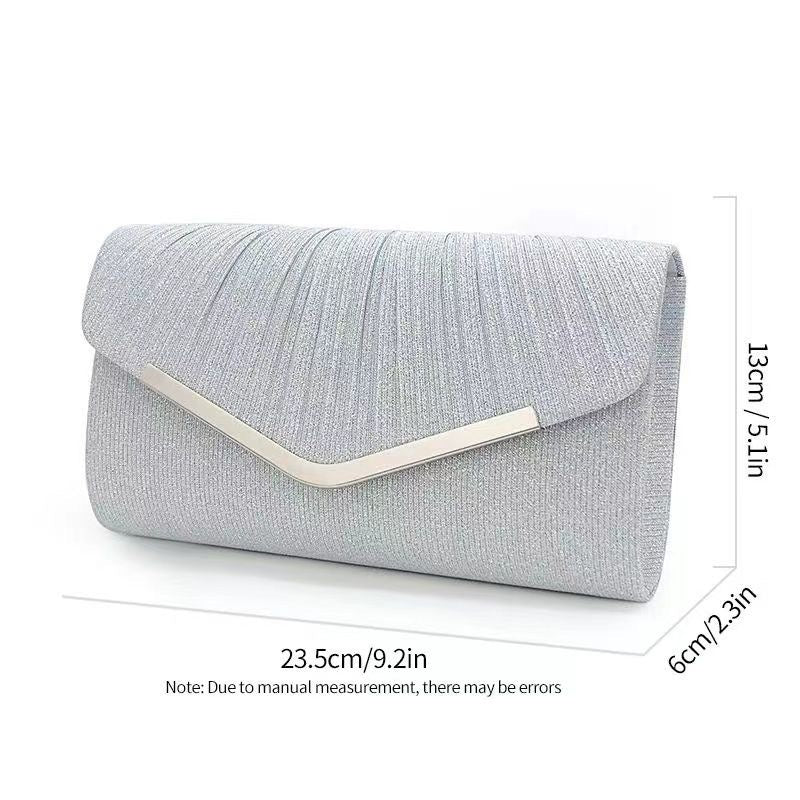 Women's Pleated Envelope Elegant Dress Dinner Clutch Evening Bags