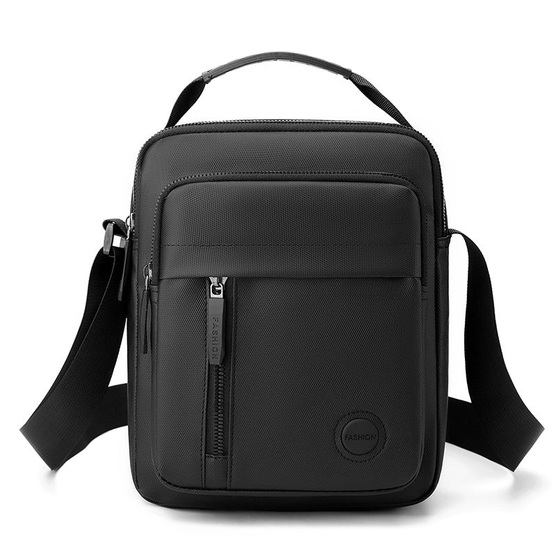 Men's Simple Solid Color Portable Waterproof Men's Shoulder Bags