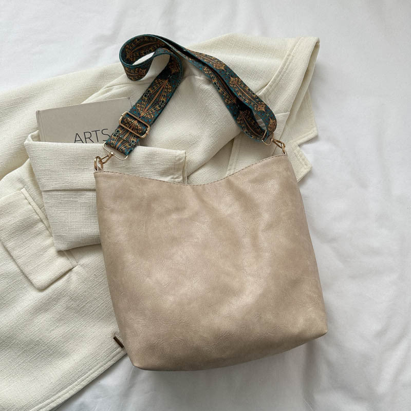 Women's Fashion Retro Soft Leather Large Capacity Tote Bags