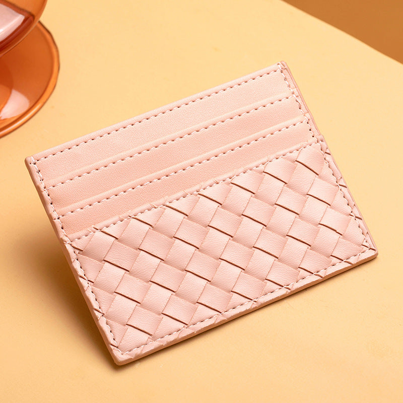 Women's & Men's & Lightweight Mini One-piece Woven Soft Card Holder