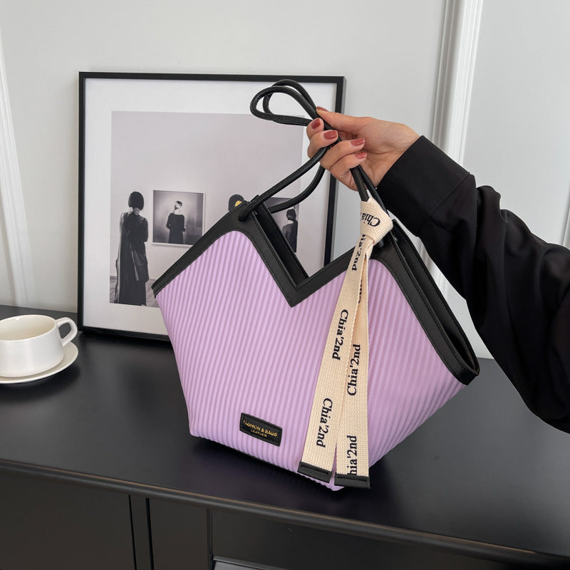 Women's Pattern French Korean Style Commuting Fashion Shoulder Bags