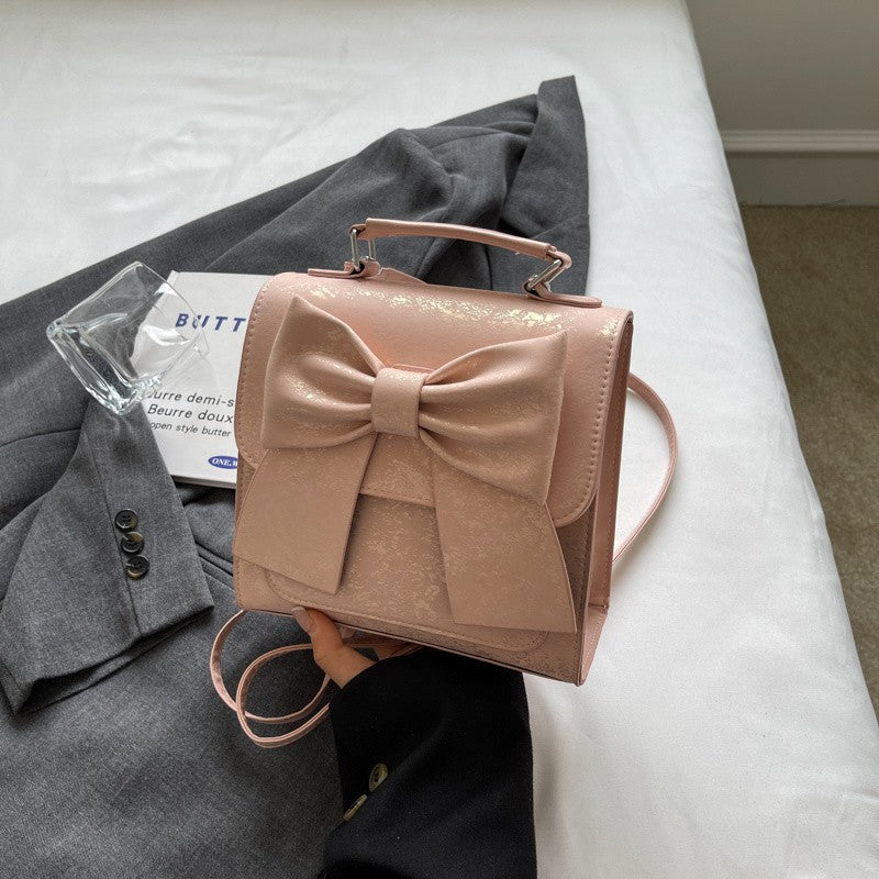 Niche Bow Design Pearl Ornaments Fashion Backpacks