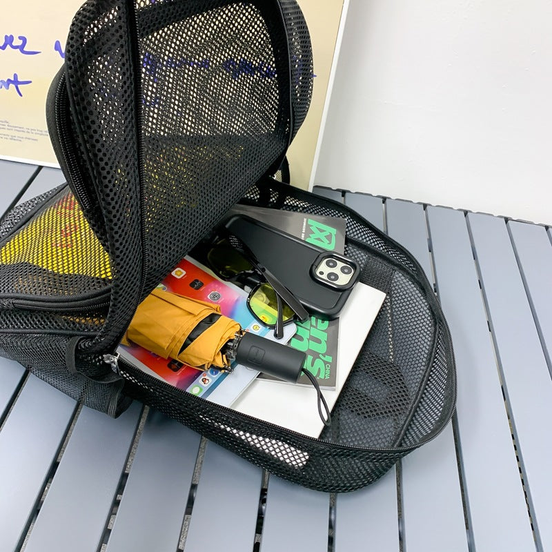 Slouchy Breathable Mesh Beach Swimming Fitness Backpacks