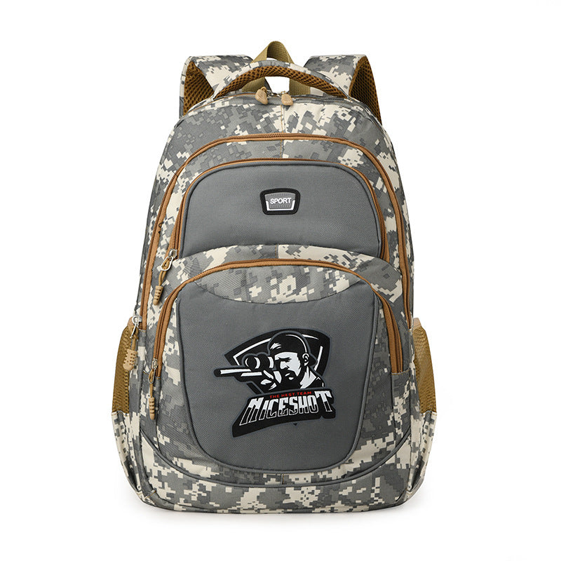 Chicken Dinner Jesus Survival Level Camouflage Backpacks
