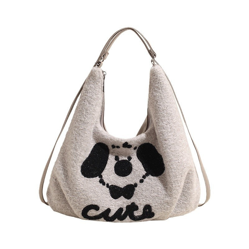 Design Cute Puppy Female Winter Fashion Shoulder Bags