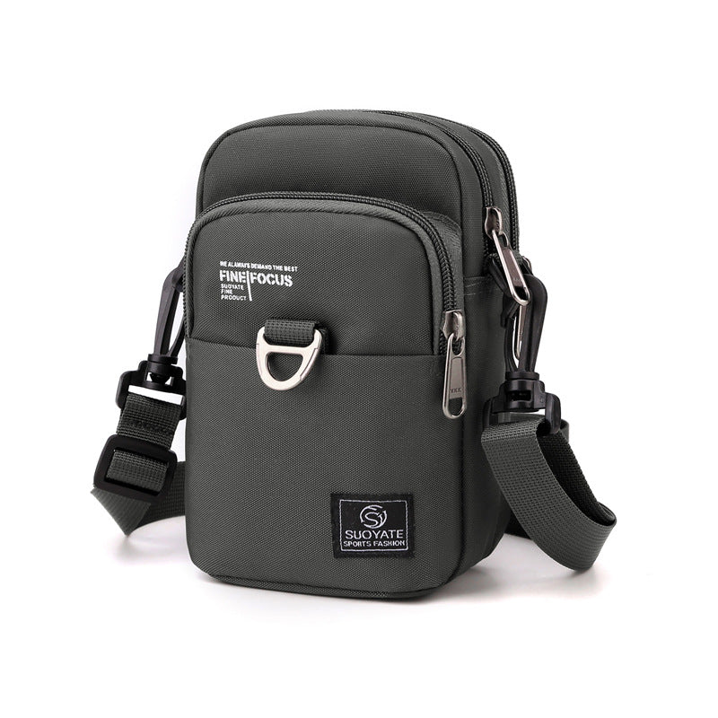 Men's Single Solid Color Mobile Lightweight Leisure Men's Messenger Bags