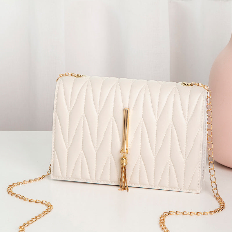 Women's Embroidered Simple Tassel Chain Cheap Crossbody Bags