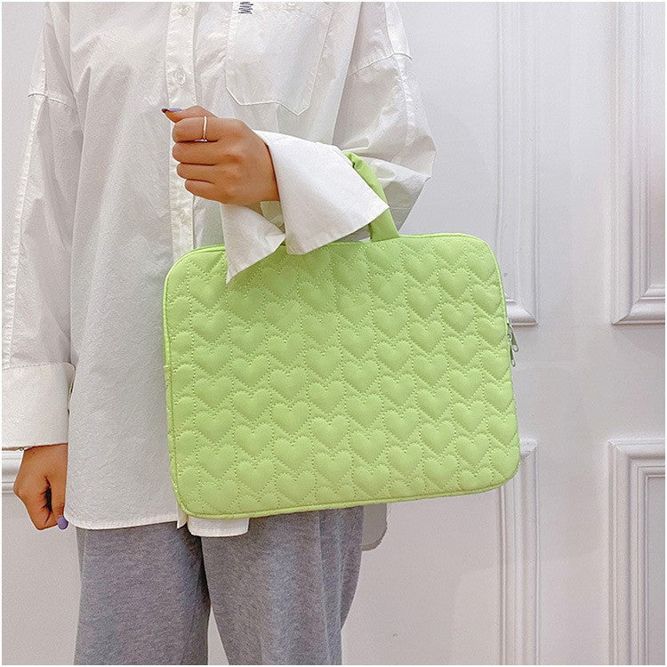 Quilted Peach Heart Notebook Inner Protective Bags