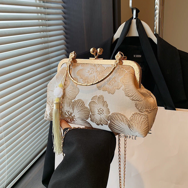 Style With Cheongsam Elegant Big Flower Crossbody Bags