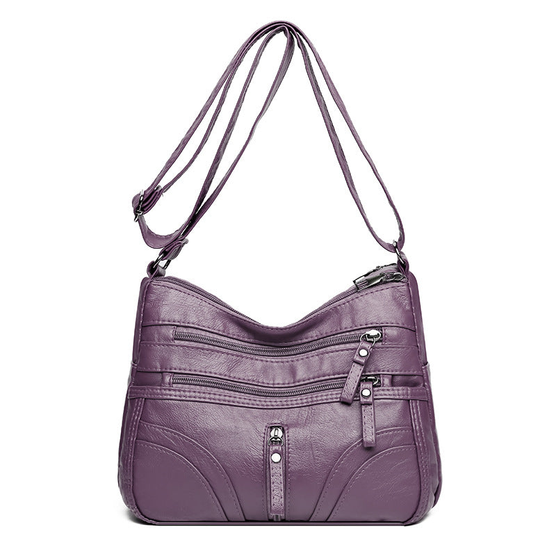 Women's Soft Leather Large Capacity Mother Crossbody Bags
