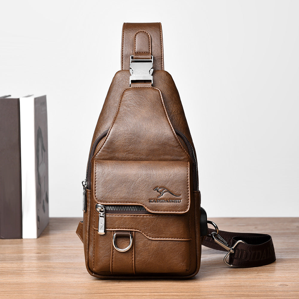 Men's Glamorous Kangaroo Fashion Pouch Retro Men's Chest Bags