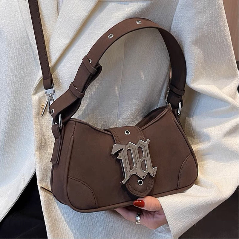 Women's Niche Vintage Suede Leather Millennium Hot Armpit Bags