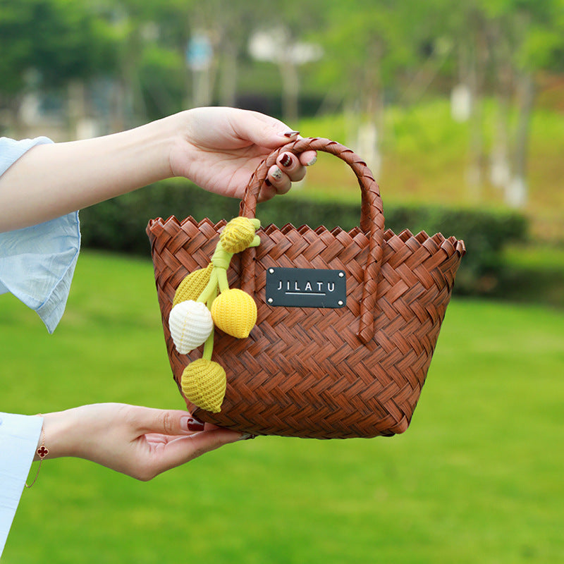 Women's Vegetable Basket Hand-woven Summer Large Capacity Handbags