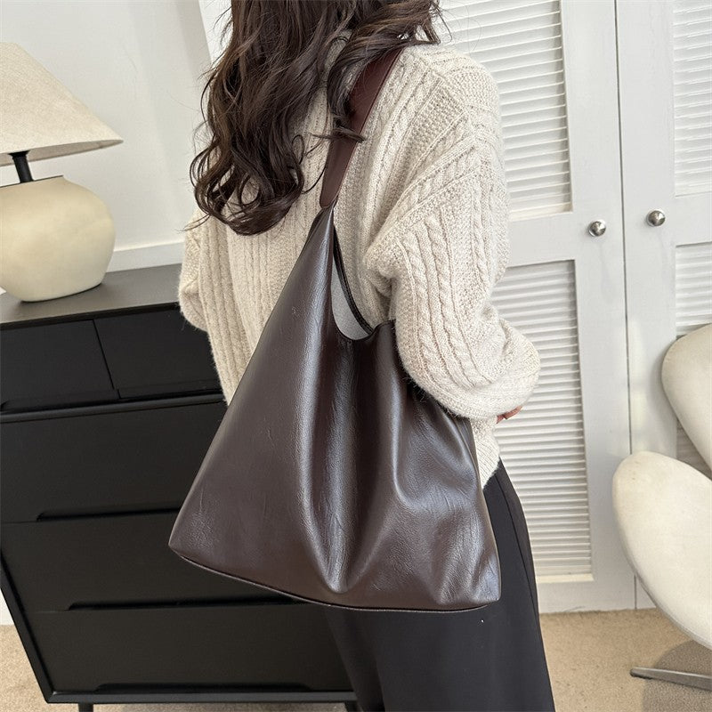 Women's Large Capacity Winter Korean Texture Trendy Tote Bags