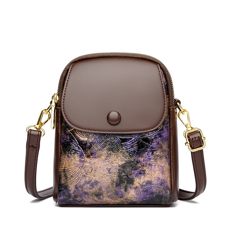 Women's Summer Fashion Soft Leather Independent Mobile Phone Bags