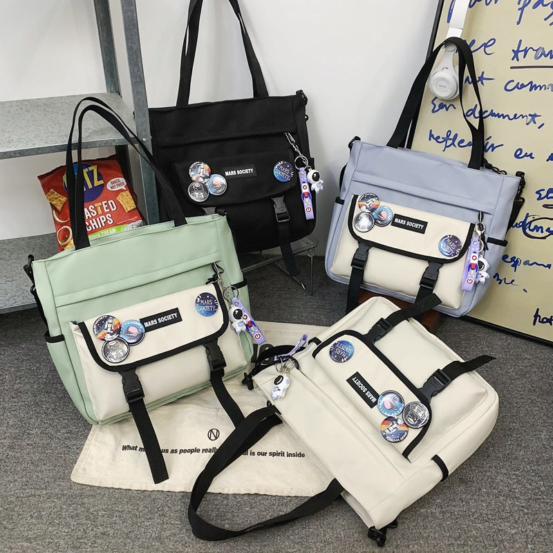 Women's & Men's & Cram Style Couple Color Matching Fashion Korean Crossbody Bags