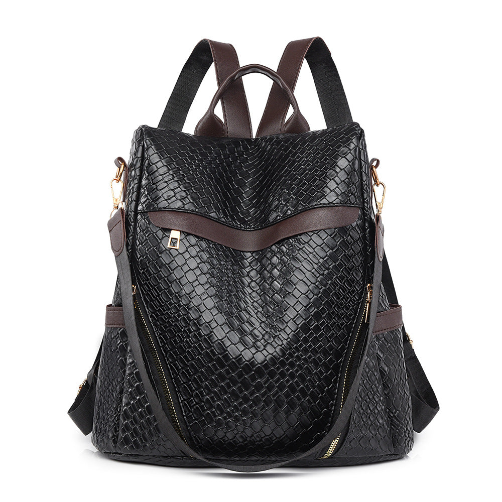 Women's Soft Leather Large Capacity Retro Fashion Backpacks