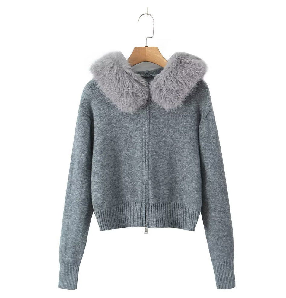 Women's Trendy Fashionable Casual Fur Collar Coats