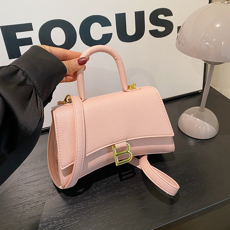 Women's Popular High-grade French Minority Hourglass Portable Shoulder Bags