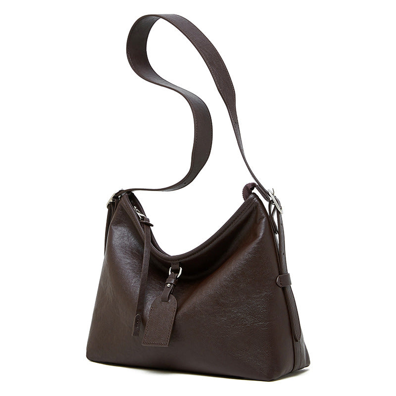 Women's Leather Idle Style First Layer Vegetable Crossbody Bags