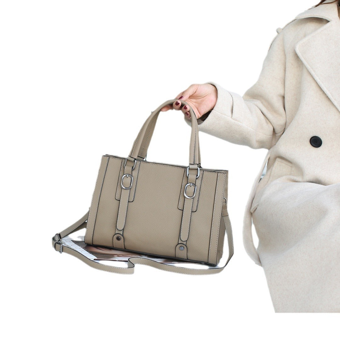 Women's Fashion Versatile First Layer Cowhide Single Bags