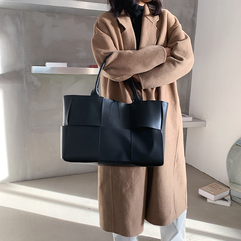 Women's Big Korean Texture Large Capacity Woven Bags