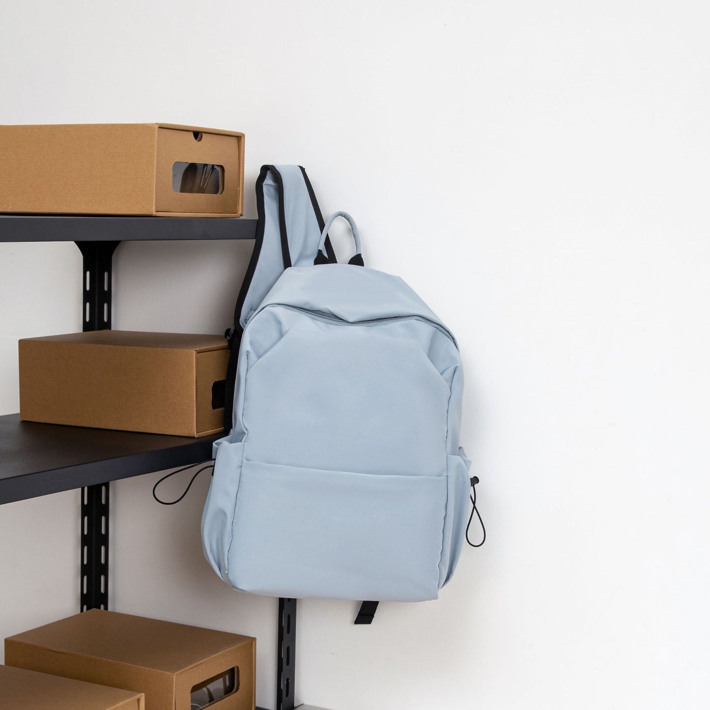 Simple Pure Color Trendy Couple Large Backpacks