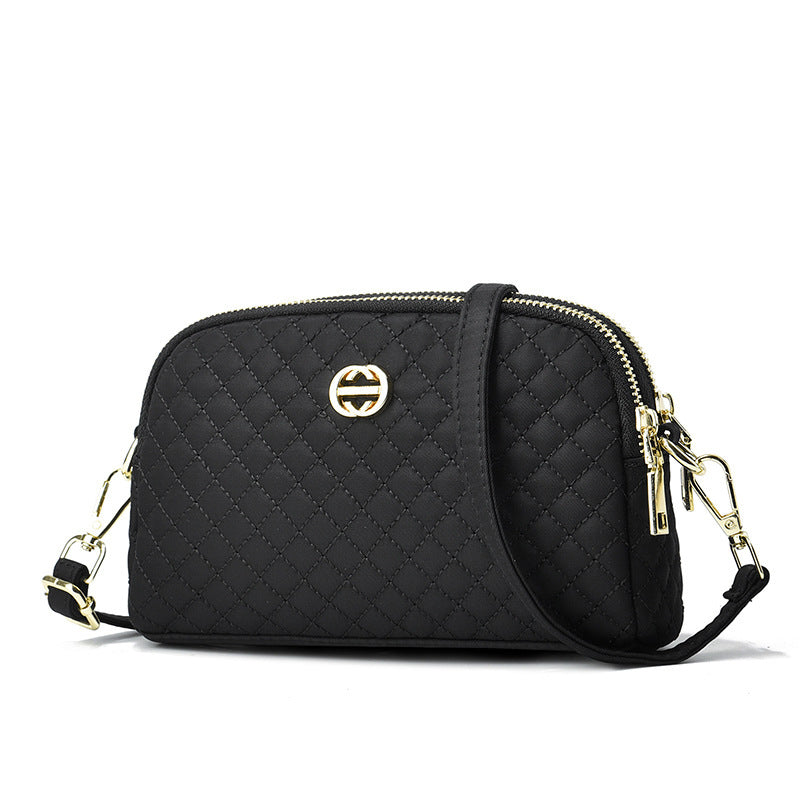 Women's Oxford Cloth Cell Diamond Pattern Mother Crossbody Bags