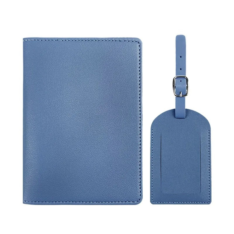 Leather Boarding Passport Baggage Tag Set Id Package