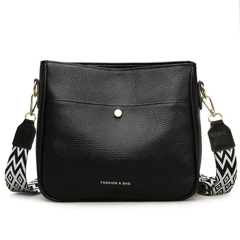 Women's Layer Cowhide Versatile Large Capacity Commuter Crossbody Bags