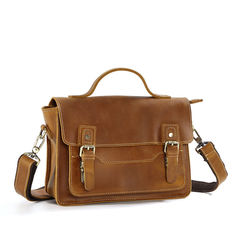 Men's Layer Cowhide Leather Genuine High-grade Crazy Bags