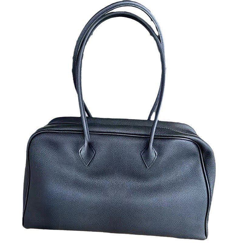 Layer Cowhide Design Pillow Bowling Genuine Leather Crossbody Bags