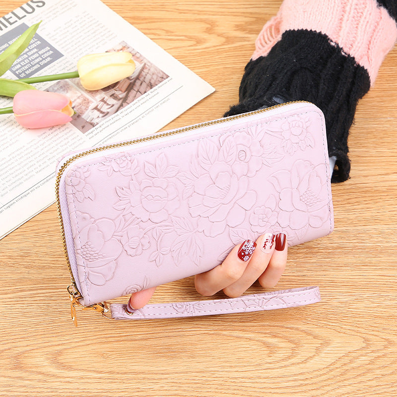 Women's Long Korean Fashion Hand-held Zipper Ladies Wallets