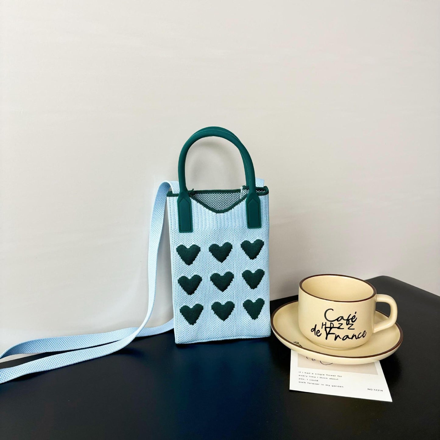 Dopamine High Sense Minority Knitted Korean Phone Bags