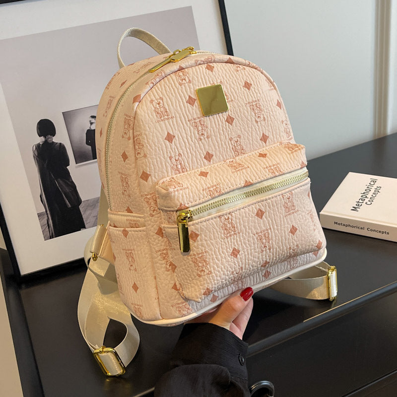 Women's Simple Western Style Large Capacity Korean Backpacks