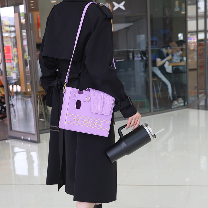 Crocodile Pattern Kettle Thermos Cup Beverage Crossbody Bags