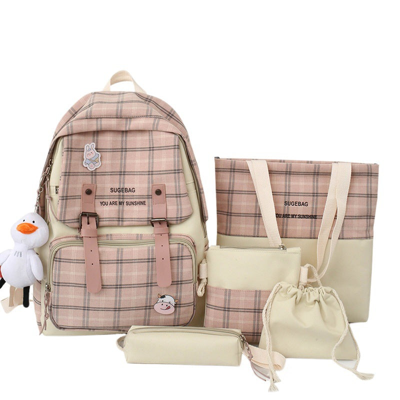 Female Junior High Korean Style Large Capacity Campus Backpacks