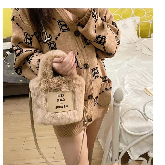 New Fur Fashion Plush Advanced Texture Shoulder Bags