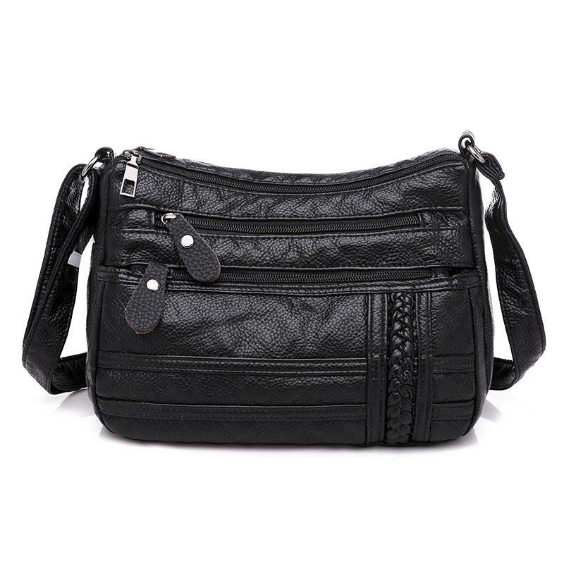 Women's Large Capacity Soft Leather Mother Crossbody Bags