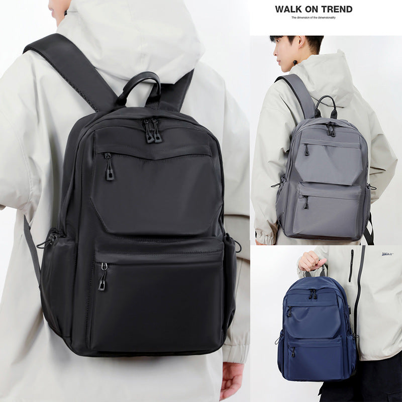 Men's Simple High College Trendy Computer Backpacks