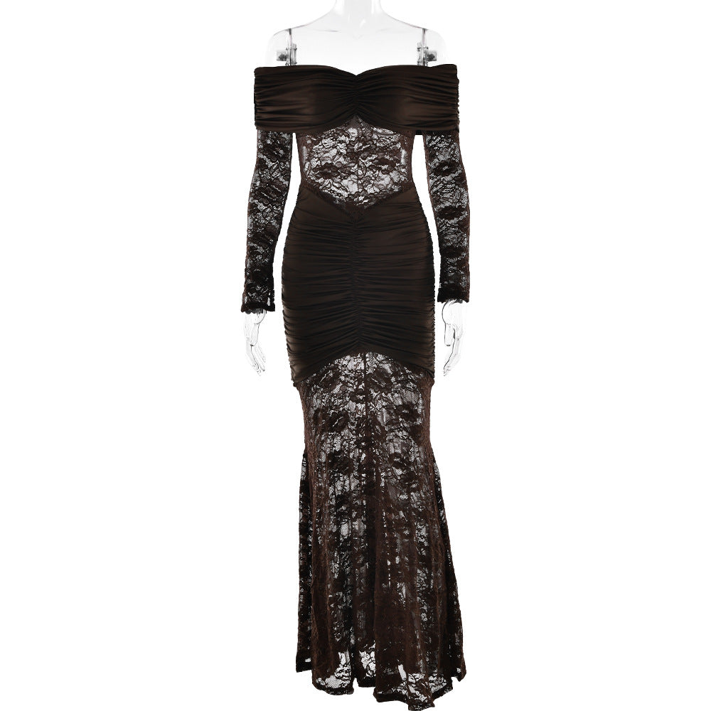 Summer Graceful Tube Lace Fashion Sexy Dress Backless Dresses