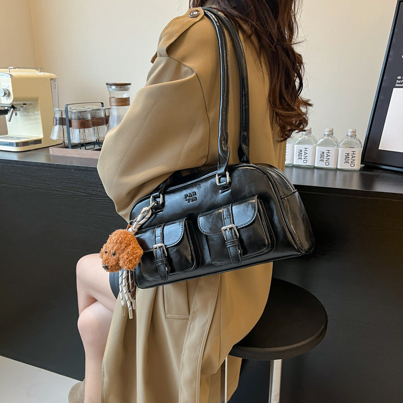 Women's Portable Bowling Fashion Korean Style Underarm Bags