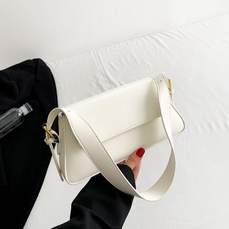 Women's Fashion French Stick Design Solid Color Shoulder Bags