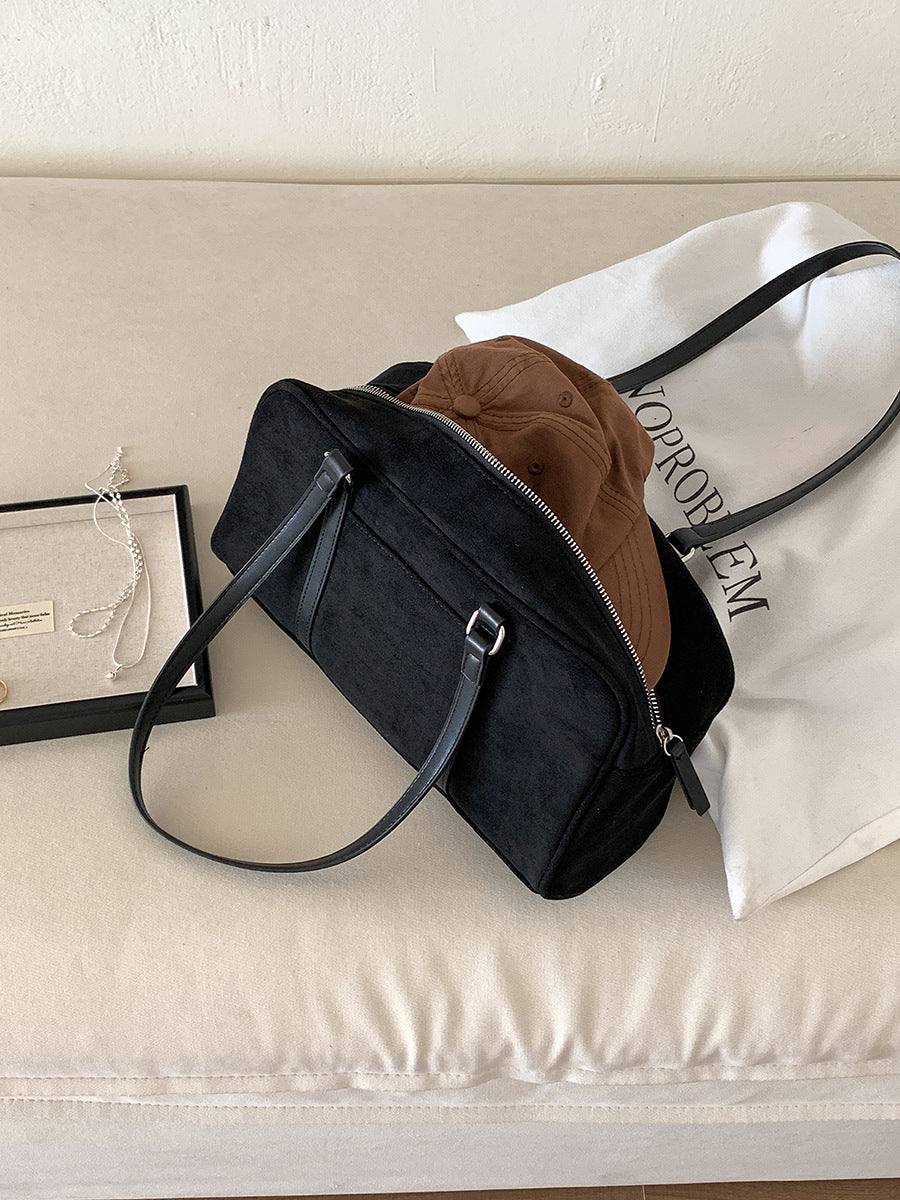Women's Suede Autumn High-grade Large Capacity Commuter Shoulder Bags
