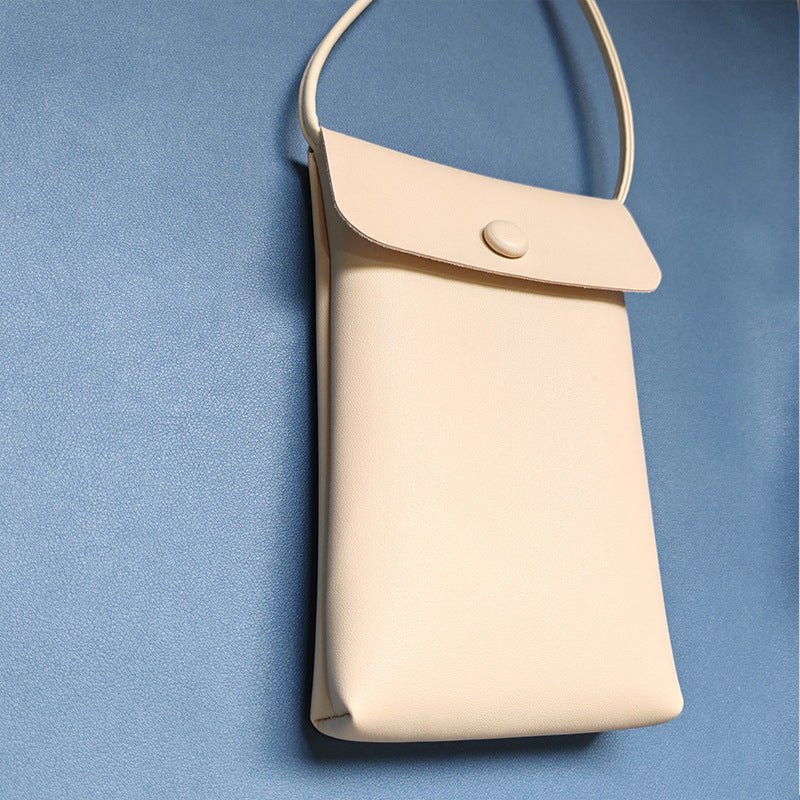 Korean Style Trendy Simple Vertical Mobile Soft Leather Phone Bags