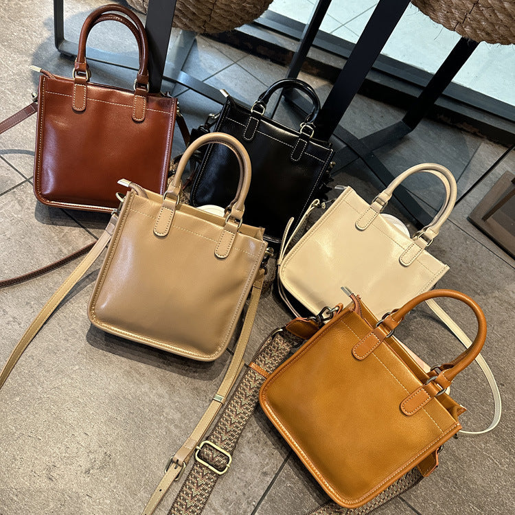 Women's Spring Genuine Leather Commuter Portable Bags