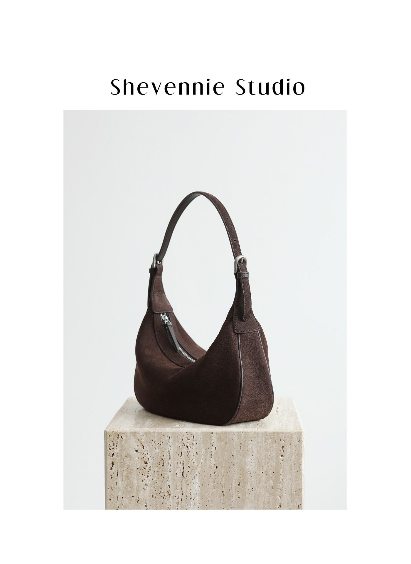 Women's Vintage Genuine Leather Crescent Hand-held Underarm Armpit Bags